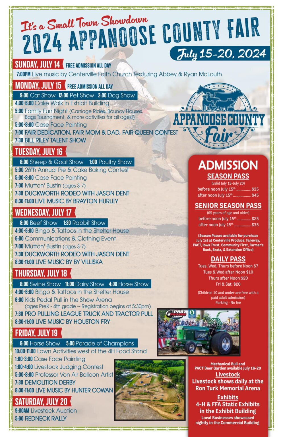 2024 Appanoose County Fair July 15th20th 2024