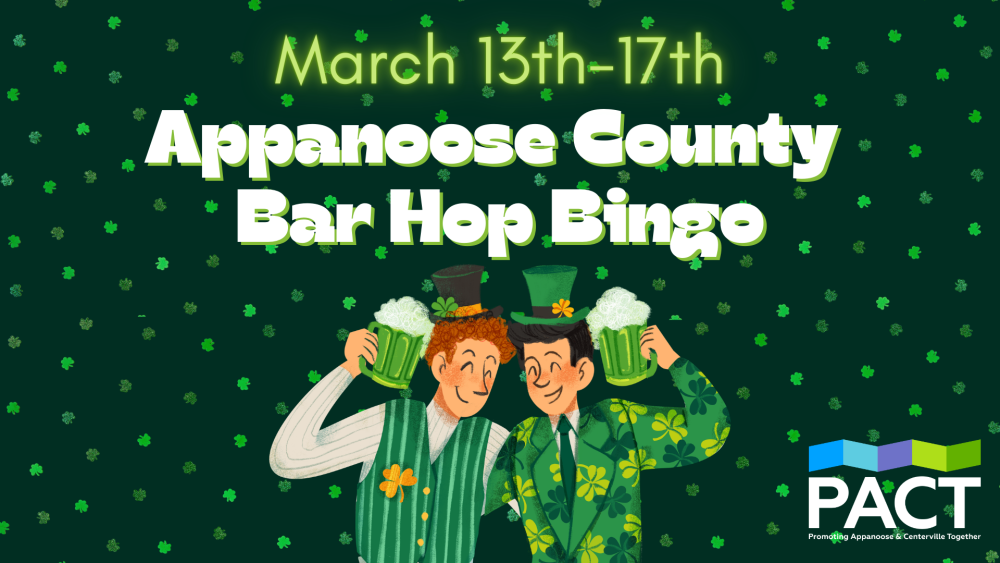 Save the Date for Appanoose County Bar Hop Bingo 2026