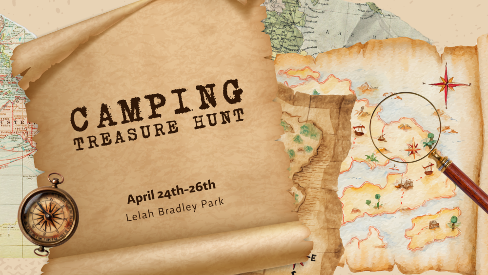 Treasure Map with Event Details for Lelah Bradley Park event