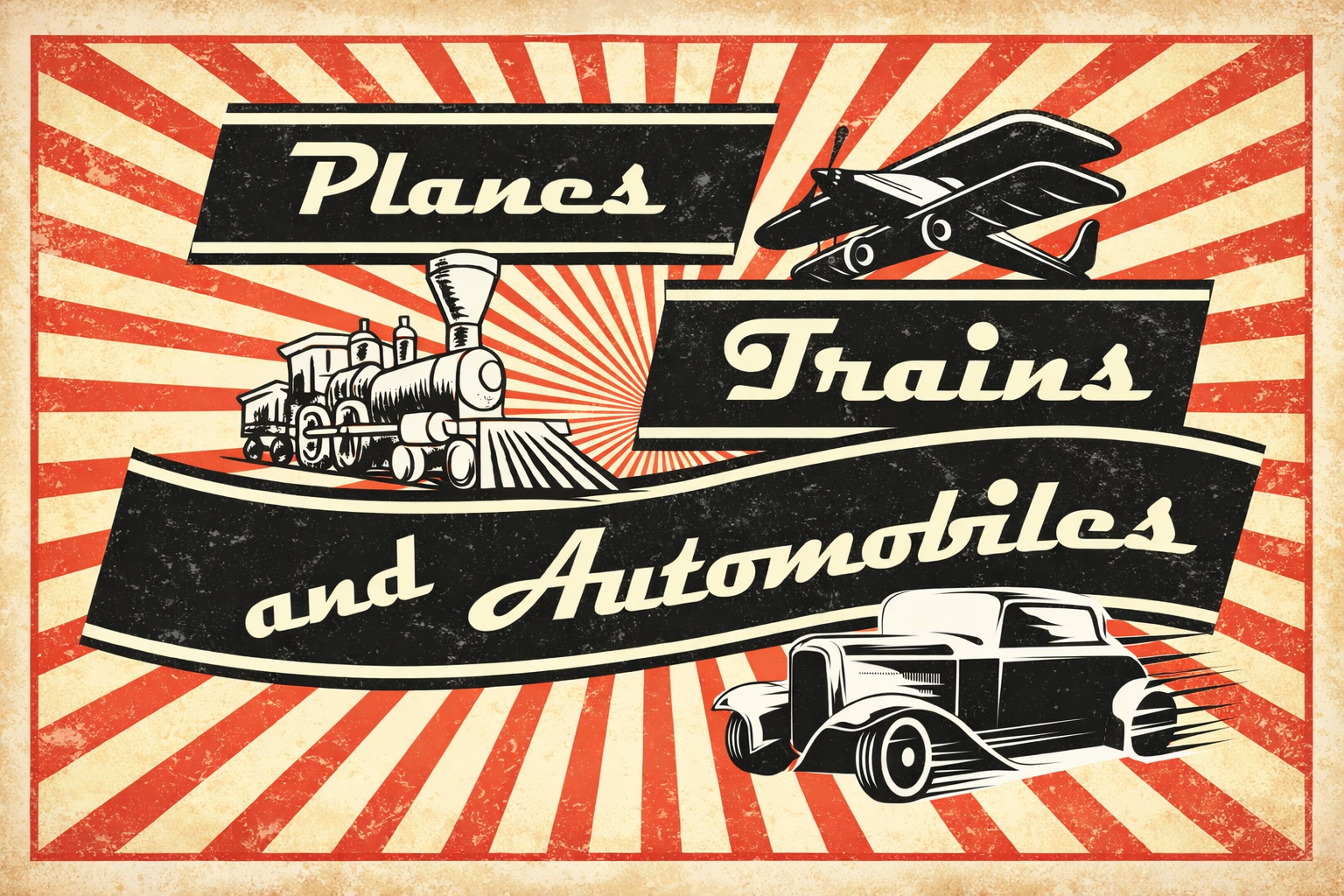 event logo for Planes, Trains & Automobiles event in Appanoose County Iowa