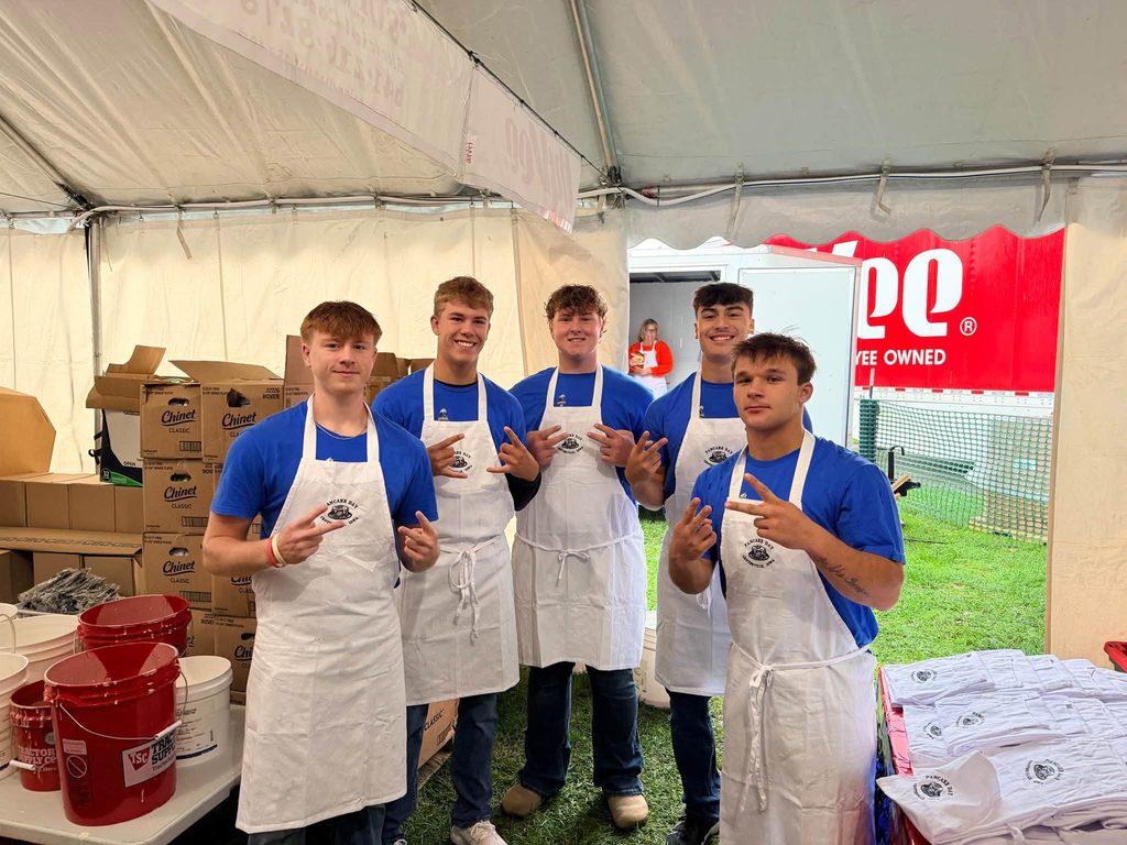 2026 Pancake Day escorts volunteering in the Pancake Tent