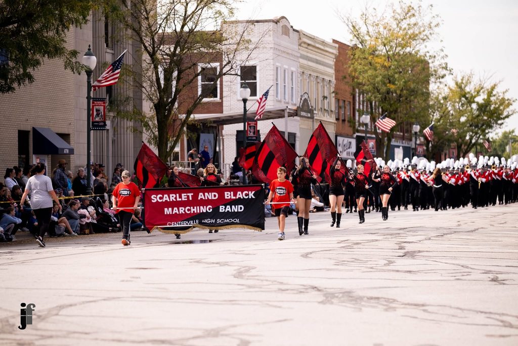 Centerville High School Marching Band at 2026 Pancake Day