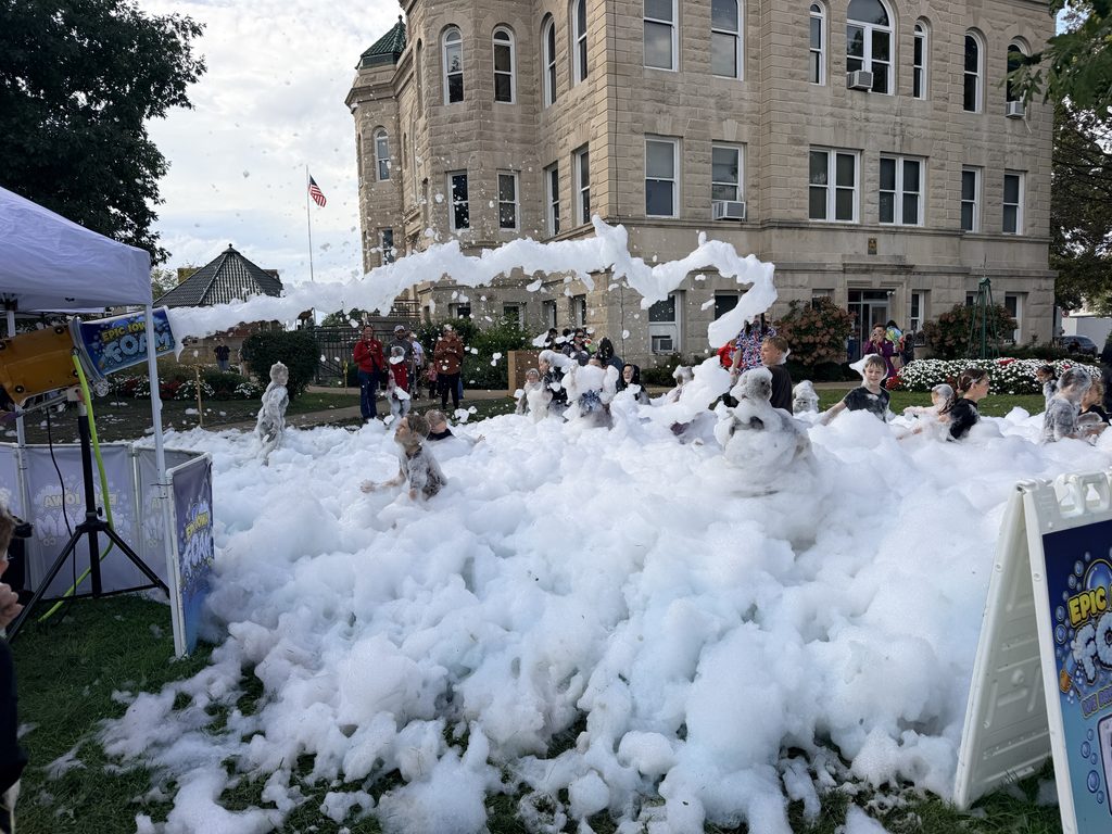 Foam party at 2026 Pancake Day celebration